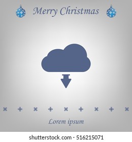 Download from cloud icon. Upload button. Load symbol.