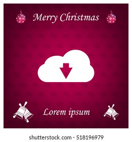 Download from cloud icon. Upload button. Load symbol.