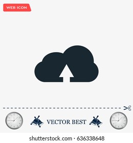 Download from cloud icon. Upload button. Load symbol.