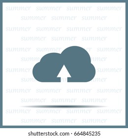 Download from cloud icon. Upload button. Load symbol.