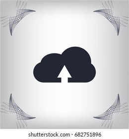 Download from cloud icon. Upload button. Load symbol.