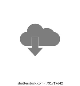Download from cloud icon. Upload button. Load symbol. on white background