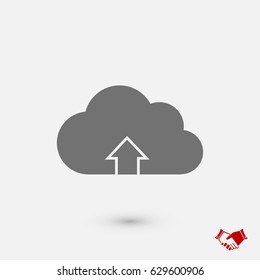 Download from cloud icon, vector best flat icon, EPS