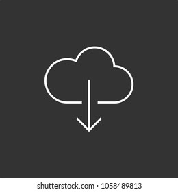 Download from cloud Icon, Vector Illustration, EPS10. 