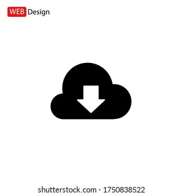 Download aus dem Cloud-Symbol. Vektorgrafik EPS10.
