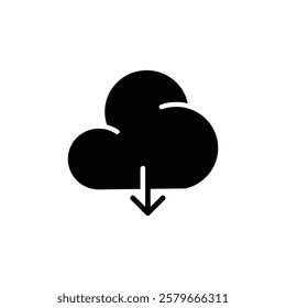 Download from Cloud icon web design in vector