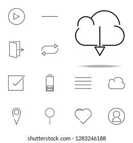 download from cloud icon. web, minimalistic icons universal set for web and mobile