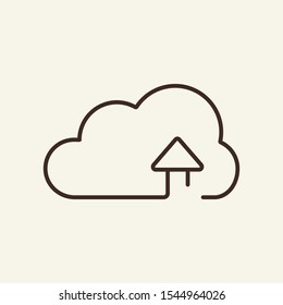 Download to cloud line icon. Cloud, download, information. Cloud data concept. Vector illustration can be used for topics like IT, internet, data saving