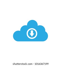 Download and cloud logo design template vector