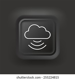 Download Cloud on Black  Bevel Square Buttons