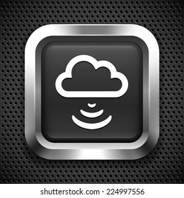Download Cloud on Black Square Button