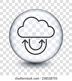 Download Cloud on Transparent Round Buttons