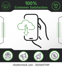 Download , cloud in phone vector icon graphic elements for your work - Modern design