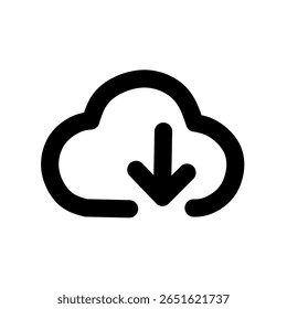 Icono de Vector abstracto de tecnología de forma de nube de Descarga