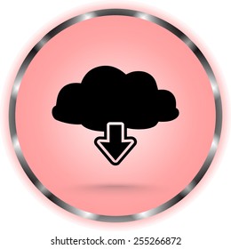 Download from cloud sign icon, vector illustration. Flat design style 