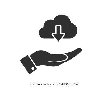 Download, cloud storage icon vector illustration EPS10