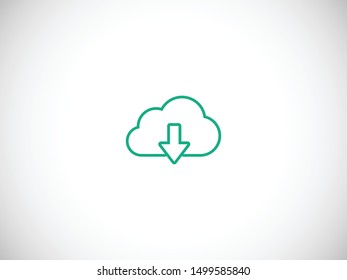 Download, cloud storage icon vector illustration EPS10