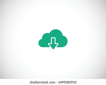 Download, cloud storage icon vector illustration EPS10
