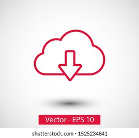 Download, cloud storage icon vector illustration EPS10