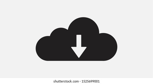 Download, cloud storage icon vector illustration EPS10. Download from cloud vector icon. 