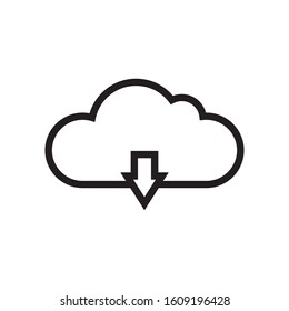 Download Cloud Thin Line Icon for Web User Interface