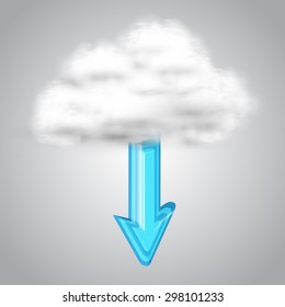 Download from cloud, vector