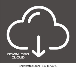 DOWNLOAD CLOUD VECTOR ICON