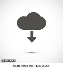 download cloud vector icon
