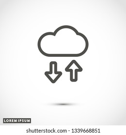 download cloud vector icon