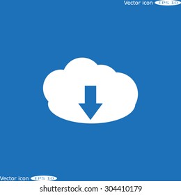 download from Cloud. Vector icon