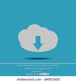 download from Cloud. Vector icon