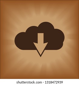 Download cloud vector icon. filled flat sign for mobile concept and web design. Cloud storage with arrows down and up simple solid icon. Symbol, logo illustration
