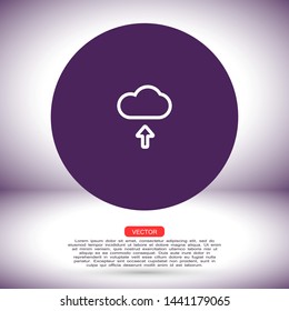 download cloud vector icon , Lorem ipsum flat design