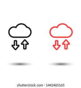 download cloud vector icon , Lorem ipsum flat design