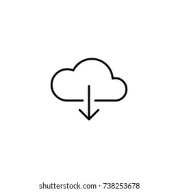 Download clouds vector icon line symbol