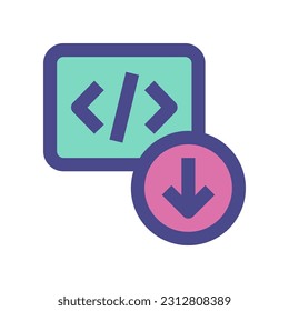 download code icon for your website, mobile, presentation, and logo design.