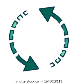 Download color line icon. Loading sign. Vector illustration for web page, app, promo. UI UX GUI design element. Editable stroke.