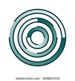 Descargar icono de línea de color. Cargando signo. Ilustración vectorial para página web, aplicación, promoción. Elemento de diseño GUI de UI UX. Trazo editable.