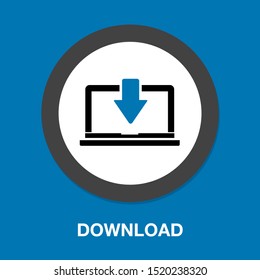 Download to computer icon. laptop Download icon