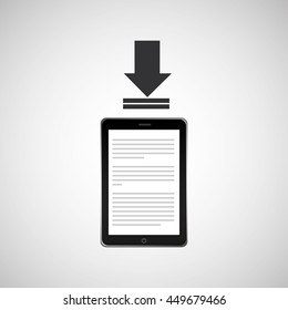 download connection internet document social media isolated, vector illustration