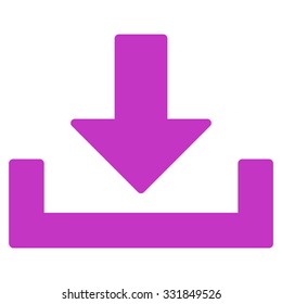 Download Container vector icon. Style is flat symbol, violet color, rounded angles, white background.