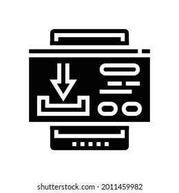 download content ugc glyph icon vector. download content ugc sign. isolated contour symbol black illustration