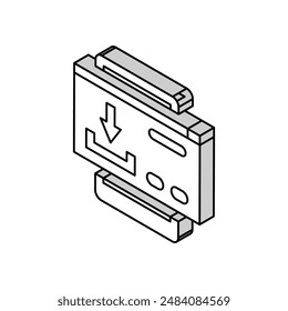 download content ugc isometric icon vector. download content ugc sign. isolated symbol illustration