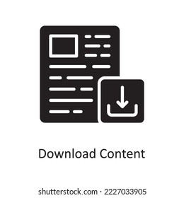 Download Content Vector Solid Icon Design illustration. Cloud Computing Symbol on White background EPS 10 File