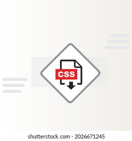 download css file icon vector design