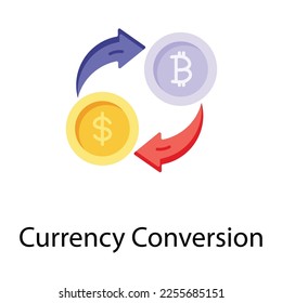 Download currency conversion flat icon 