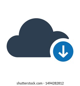 Download data flat vector icon