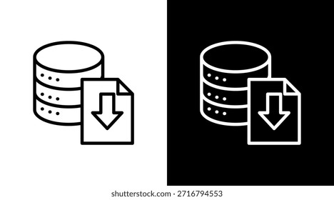 Descarga de datos con diseño de conjunto de iconos