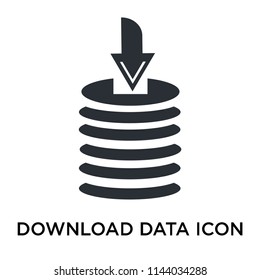 Download Data icon vector isolated on white background for your web and mobile app design, Download Data logo concept