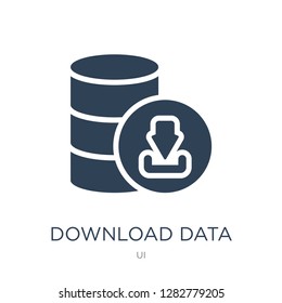 download data icon vector on white background, download data trendy filled icons from UI collection, download data vector illustration